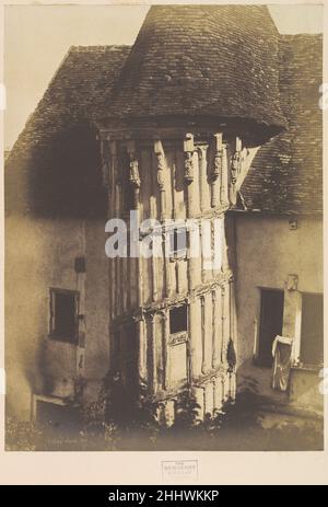 Scala in legno a Chartres 1852 Henri-Jean-Louis le Secq francese Henri le Secq era un uomo imparato e coltivato, un pittore e un appassionato collezionista di antiche stampe e ferro medievale. Ha contato tra i suoi amici vicini il peintre-graveur Charles Meryon e i fotografi Charles Nègre e Gustave le Grey (entrambi colleghi dello studio di Paul Delaroche); da quest'ultimo ha imparato il processo della fotografia paper-negative. All'inizio del 1850s, le Secq applicò la sua formazione artistica alla produzione di fotografie degni di nota per la loro interpretazione espressiva dell'architetto storico Foto Stock