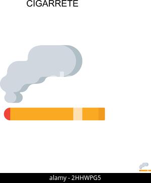 Icona vettore semplice Cigarrete. Modello di disegno del simbolo di illustrazione per l'elemento dell'interfaccia utente mobile Web. Illustrazione Vettoriale
