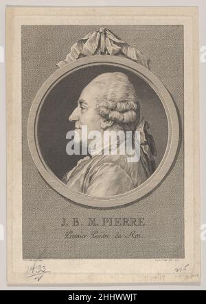 Ritratto di Jean-Baptiste-Marie Pierre 1775 Augustin de Saint-Aubin Francese. Ritratto di Jean-Baptiste-Marie Pierre 423509 Foto Stock