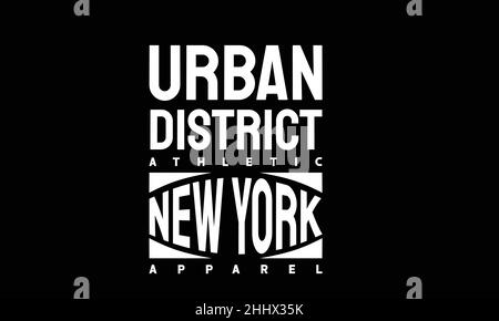 modello vettoriale di testo con monogramma urban t-shirt Illustrazione Vettoriale