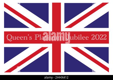 Il Giubileo del platino delle Regine 2022 - nel 2022, sua Maestà la Regina diventerà il primo monarca britannico a celebrare un Giubileo del platino dopo 70 anni Illustrazione Vettoriale