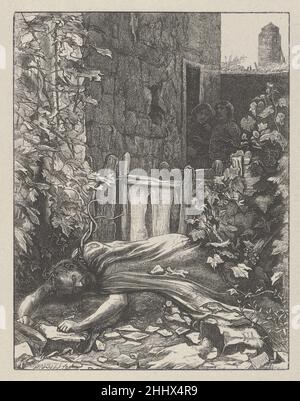 I vignaioli malvagi (le parabole di nostro Signore e Salvatore Gesù Cristo) 1864 dopo Sir John Everett Millais British ci sono voluti sette anni a Millais per disegnare venti immagini ispirate dalle parabole del nuovo Testamento per i fratelli Dalziel, e le stampe risultanti sono considerate pinnacoli di illustrazione incisa in legno. L'artista ha scritto ai suoi editori: "Posso fare disegni ordinari con la stessa rapidità della maggior parte degli uomini, ma questi disegni possono essere considerati alla stessa luce, ogni parabola che illustro forse una dozzina di volte prima di risolvere [l'immagine]". Dopo aver completato un disegno, Millais lo trasferì in un blocco di legno Foto Stock