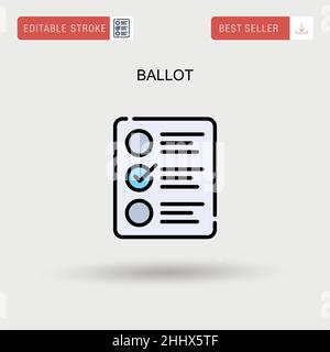 Icona del vettore semplice del ballottaggio. Illustrazione Vettoriale