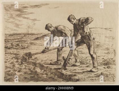 The Diggers 1814–75 Jean-Francis Millet Francese. I Diggers 371527 Foto Stock