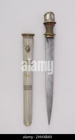 Coltello con guaina 18th–19th secolo indiano, Sikkim o bhutanese. Coltello con guaina 31637 Foto Stock