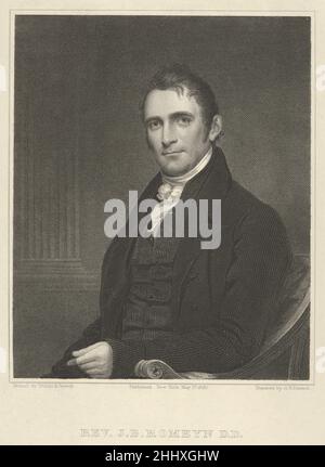 John Brodhead Romeyn, D. D. 1 maggio 1820 Asher Brown Durand American. John Brodhead Romeyn, D. D. 394445 Foto Stock