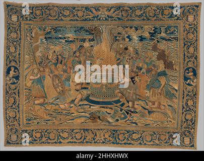 La Profezia di Calchas da un insieme della storia di Troia probabilmente prima metà 17th secolo cinese, Macao, per il mercato di esportazione. La Profezia di Calchas da un insieme della Storia di Troia 227498 Foto Stock