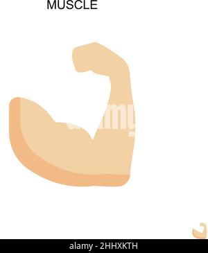 Icona del vettore muscolo semplice. Modello di disegno del simbolo di illustrazione per l'elemento dell'interfaccia utente mobile Web. Illustrazione Vettoriale