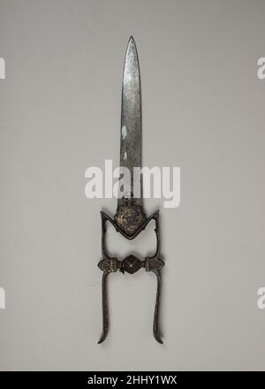 Pugnale (Katar) 19th secolo indiano; lama, europeo. Pugnale (Katar) 31510 Foto Stock