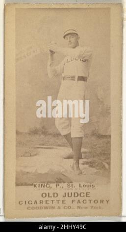 Charles Frederick 'Silver' King, Pitcher, St. Louis Browns, della serie Old Judge (N172) per le sigarette Old Judge 1888 emesse da Goodwin & Company la serie 'Old Judge' di carte da baseball (N172) è stata emessa da Goodwin & Company dal 1887 al 1890 per promuovere le sigarette Old Judge. Charles Frederick 'Silver' King, Pitcher, St. Louis Browns, della serie Old Judge (N172) per le sigarette Old Judge 403820 Foto Stock