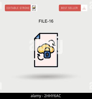 File-16 icona vettore semplice. Illustrazione Vettoriale