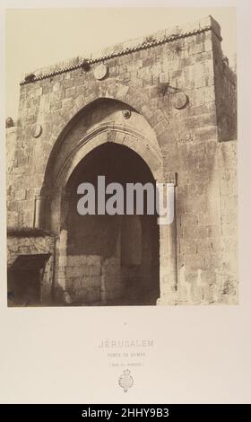 Jérusalem. Porte de Damas (Bab-el-Ahmoud) 1860 o più tardi Louis de Clercq francese. Jérusalem. Porte de Damas (Bab-el-Ahmoud) 679881 Foto Stock