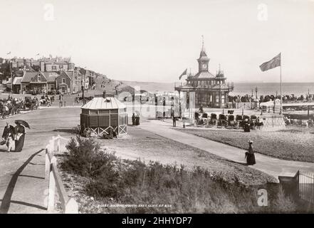 Foto d'epoca, fine 19th, inizio 20th secolo, vista di East Cliff, Bournemouth Foto Stock