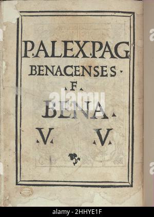 Libro quarto. De rechami per elquale se impara in diuersi Modelordine e il modo di recamare...Opera nua, pagina 18 (verso) ca. 1532 Alessandro Paganino italiano pubblicato da Alessandro Paganini, italiano, attivo 16th secolo.Firma dell'Editore stampata in nero. Piccolo fiore al centro inferiore.. Libro quarto. De rechami per elquale se impara in diuersi Modelordine e il modo di recamare...Opera nua, pagina 18 (verso) 659849 Foto Stock