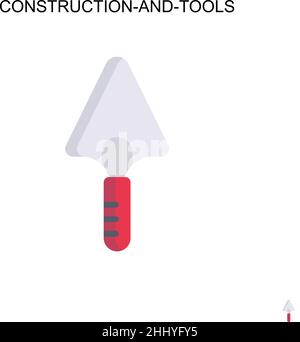 Costruzione-e-attrezzi semplice icona vettoriale. Modello di disegno del simbolo di illustrazione per l'elemento dell'interfaccia utente mobile Web. Illustrazione Vettoriale