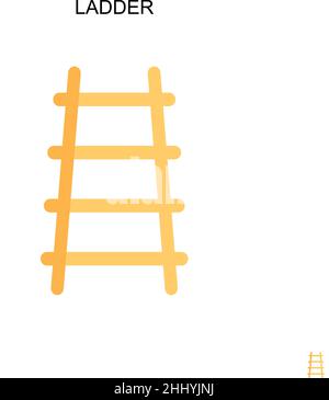 Icona vettoriale Ladder Simple. Modello di disegno del simbolo di illustrazione per l'elemento dell'interfaccia utente mobile Web. Illustrazione Vettoriale
