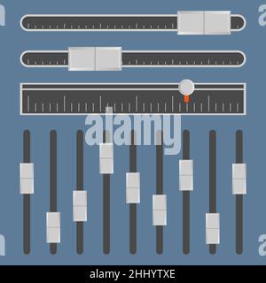 Cursori a disegno piatto Imposta illustrazione vettoriale. Illustrazione Vettoriale