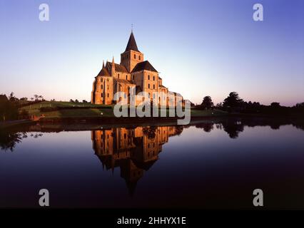 Forêt, Closterkirche, Abbaye de Cerisy-la-, Blick von Nordosten Foto Stock