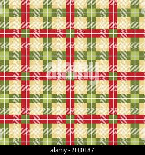 Disegno a plaid piatto di natale disegno Vector illustrazione. Illustrazione Vettoriale