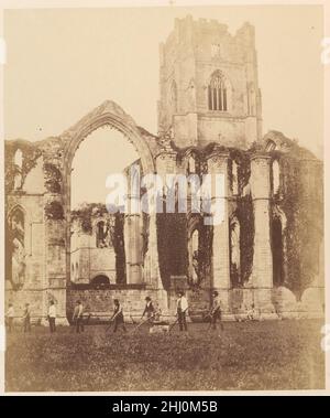 Fontane Abbey. East Window and Tower 1850s Joseph Cundall British. Fontane Abbey. Finestra Est e Torre 291374 Foto Stock