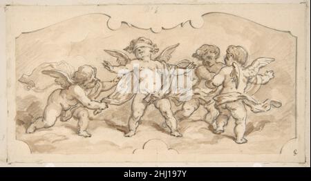 Putti in gioco seconda metà 19th secolo Jules-Edmond-Charles Lachaise francese. Putti in gioco 388304 Foto Stock