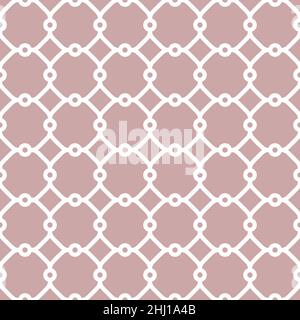 Ornamento vettoriale senza giunture in stile arabo. Motivo per sfondi e sfondi. Motivo rosa e bianco Illustrazione Vettoriale