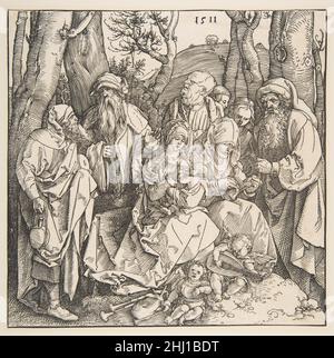 La Sacra Famiglia con Santi e due Angeli musicali 1511 Albrecht Dürer Tedesco. La Sacra Famiglia con Santi e due Angeli musicali 387573 Foto Stock