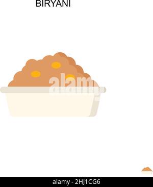 Icona vettore semplice Biryani. Modello di disegno del simbolo di illustrazione per l'elemento dell'interfaccia utente mobile Web. Illustrazione Vettoriale