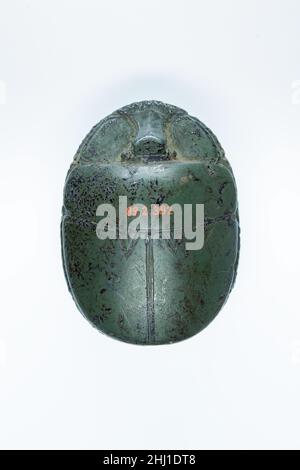 Cuore Scarab di Amenemhat ca. 1550–1295 a.C. nuovo Regno. Cuore Scarab di Amenemhat. Ca. 1550–1295 A.C. Ardesia. Nuovo Regno. Dall'Egitto. Dynasty 18 Foto Stock