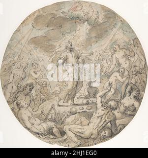 Ezechiele nella Valle delle ossa secche fine del 16th-metà del 17th secolo Georg Pecham tedesco. Ezechiele nella Valle delle ossa secche 366728 Foto Stock