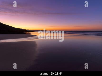 Sunrise Tregantle Beach Cornovaglia Foto Stock