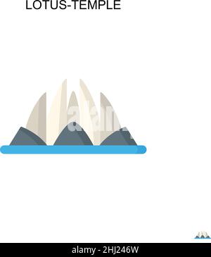 Icona vettoriale semplice di Lotus-Temple. Modello di disegno del simbolo di illustrazione per l'elemento dell'interfaccia utente mobile Web. Illustrazione Vettoriale