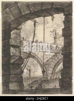 La Grand Piazza, da Carceri d'invenzione (Prisoni immaginari) ca. 1749–50 Giovanni Battista Piranesi italiano. La Grand Piazza, da Carceri d'invenzione (Prisoni immaginari) 362794 Foto Stock