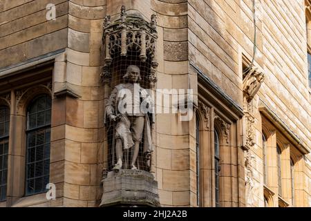Primo piano della statua di Bartolomeu Dias a Londra, Regno Unito Foto Stock