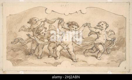 Putti in gioco seconda metà 19th secolo Jules-Edmond-Charles Lachaise francese. Putti in gioco 388307 Foto Stock