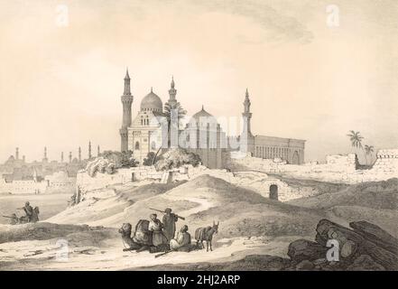 Paesaggio urbano del Cairo, Egitto, 1845, del principe Waldemar di Prussia Foto Stock