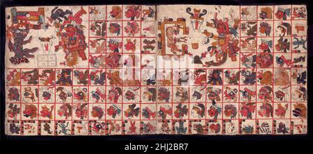 Tonalamatl, facsimile di un antico calendario azteco Foto Stock