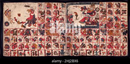 Tonalamatl, facsimile di un antico calendario azteco Foto Stock