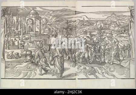 Un funerale turco dal fregio CES Moeurs et fachons de faire de Turcz (Dogana e Moda dei Turchi) 1553 dopo Pieter Coecke van Aelst Netherlandh. Un funerale turco dal fregio CES Moeurs et fachons de faire de Turcz (Dogana e Moda dei Turchi) 375771 Foto Stock