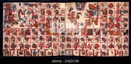 Tonalamatl, facsimile di un antico calendario azteco Foto Stock