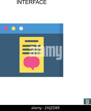 Interfaccia semplice icona vettoriale. Modello di disegno del simbolo di illustrazione per l'elemento dell'interfaccia utente mobile Web. Illustrazione Vettoriale