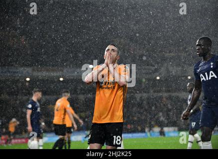 Wolves calciatore Diogo Jota Wolverhampton Wanderers / Tottenham Hotspur al Molineux Stadium 15/12/2019 Foto Stock