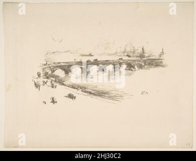 Sera, Little Waterloo Bridge 1896 James McNeill Whistler American. Sera, Little Waterloo Bridge 372874 Foto Stock