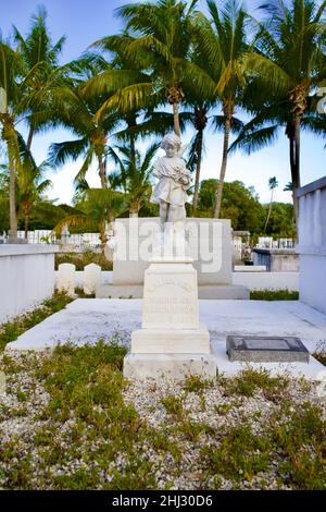 Cimitero di Key West a Key West, Florida, Florida, Stati Uniti d'America. Isola destinazione di vacanza per turismo rilassato. Foto Stock