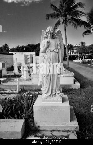 Cimitero di Key West a Key West, Florida, Florida, Stati Uniti d'America. Isola destinazione di vacanza per turismo rilassato. Foto Stock