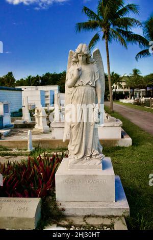 Cimitero di Key West a Key West, Florida, Florida, Stati Uniti d'America. Isola destinazione di vacanza per turismo rilassato. Foto Stock