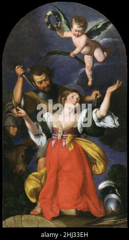 Bernardo Strozzi - il martirio di Santa Giustina. Foto Stock