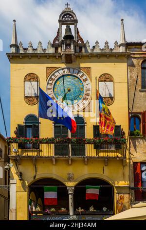 Piazza della Liberta, Bassano del Grappa, Veneto, Italia, Bassano del Grappa, Veneto, Italia Foto Stock