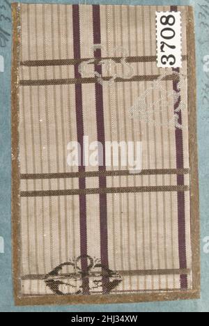 Esempio tessile da esempio di Libro 19th secolo Giappone. Campione di tessuto dal libro campione 68185 Foto Stock