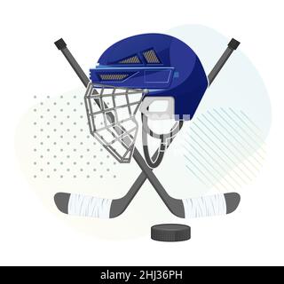 Hockey su ghiaccio - simbolo dello sport - Stock Illustration as EPS 10 file Illustrazione Vettoriale